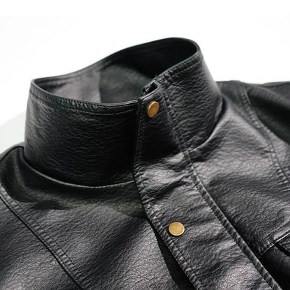 AetherWave Loose PU Street Jacket