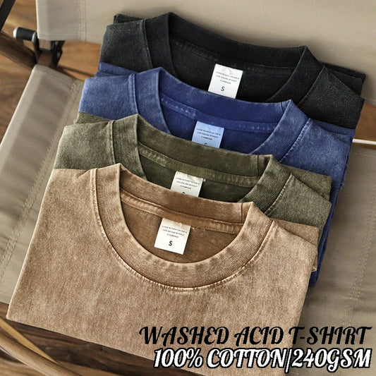 KoreEdge Washed Vintage Oversized Tee