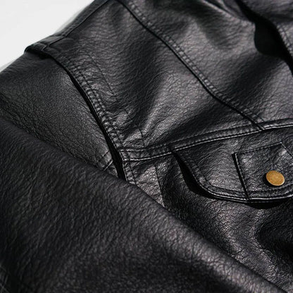 AetherWave Loose PU Street Jacket
